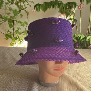 Elegant Purple Floral Women's Hat